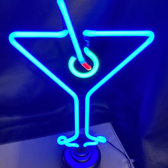 LITE F/X Accents Lite Fx Neon Light Martini Glass Sculpture 8